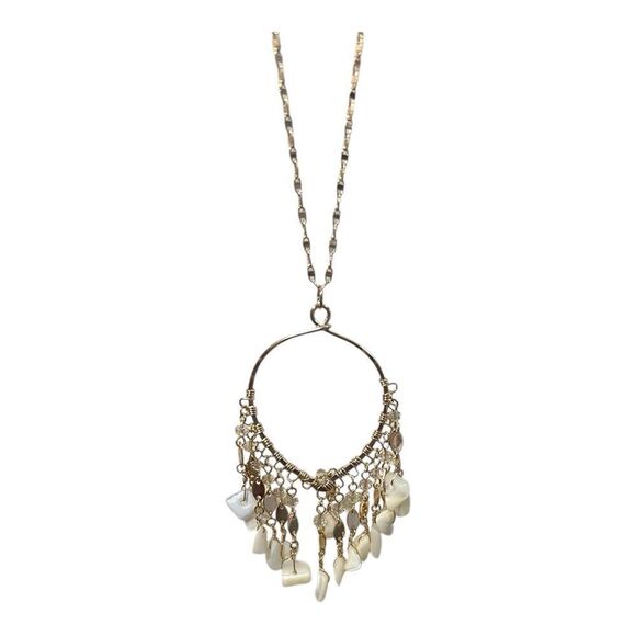 Express gold tone pendant necklace NWT - Picture 2 of 3